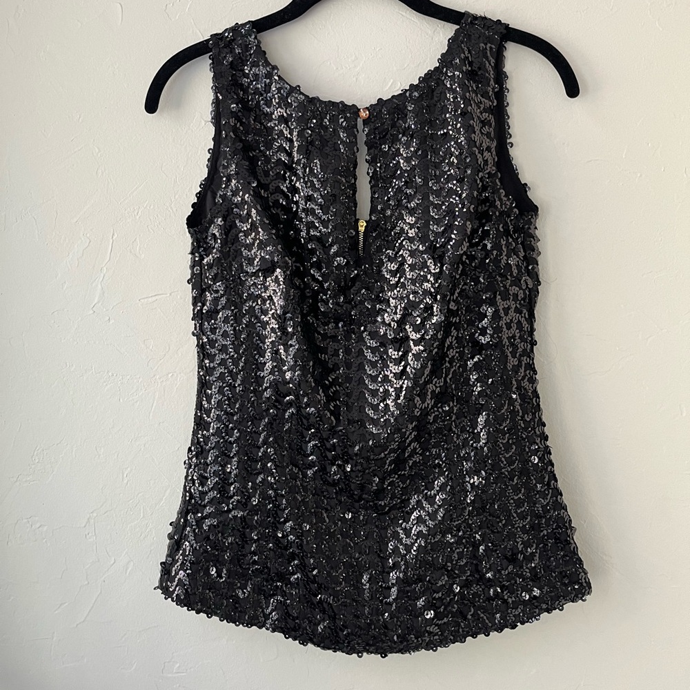 NWT JULIE BROWN BLACK SEQUIN TANK TOP 2